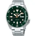SEIKO Herrenuhr 5 Sports SRPD63K1 grünes Zifferblatt 10bar Edelstahl 43mm Durchmesser Cal.4R36 - Grün