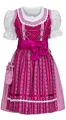 Nübler Dirndl Mädchen ANJA - 3-teiliges Set inkl. Bluse & Schürze - Beere, Original bayerische Tracht - Hochwertige, Pflegeleichte Qualität - Kinderdirndl für Oktoberfest, Größe:86