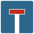 SafetyMarking Hinweisschild StVO-Nr.357, Alu RA1/C, 42 x 42 cm, retroreflektierend, Sackgasse