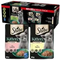 40x85 g SHEBA Nassfutter mit Lachs Huhn in Soße getreidefrei für Kätzchen