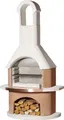 Buschbeck Gartengrillkamin Toscana Weiss/Terracotta Terrassenofen Holzkohlegrill