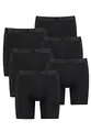 PUMA Lange Boxershorts Herren 6er Pack Sport Mikrofaser + elastisch / Funktionsunterhosen Männer (S - XL), Farbe:Black, Bekleidungsgröße:M