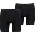 PUMA Herren Unterhose SPORT MICROFIBER LONG BOXER 2P