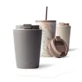 MAMEIDO Thermobecher 350 ml, dichter Kaffeebecher to go aus Edelstahl doppelwandig isoliert, auslaufsicher, Coffee to go Becher warmhaltend (Taupe Grey)