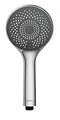 WENKO Wasserspar Duschkopf Watersaving, Handbrause mit Wasserspar-System, 3 Strahlarten, Ø 11 cm, ABS, Grau