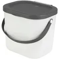 Rotho Abfallsammler Albula, Weiß, Kunststoff, 6 L, 23.5x20x20.8 cm, Blauer Engel, Reach, DIN EN ISO 9001, Küchen, Küchenausstattung, Mülleimer