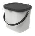 Albula Biomülleimer 6l mit Deckel und Henkel für die Küche, Kunststoff PP BPA...