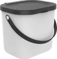 Rotho Mülltrennungssystem Albula 6 L mistletoe white Recyclingbehälter  Müll- &