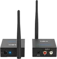 1Mii (1 TX + 1 RX) Drahtlos Audio Sender Empfänger, 2,4 GHz Funk Übertragung, Low Latency für HiFi-Musik von TV/PC zu Aktivlautsprechern/Subwoofer/Verstärker, Cinch-Anschluss, 100m Große Reichweite