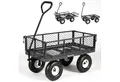 Sekey Bollerwagen Gartenwagen Gerätewagen Garten Plattformwagen mit Vollgummi-Luftreifen, 100 Liter – ECHT 300 KG Schubkarre mit abnehmbaren Seitenteilen