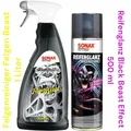 Felgenreiniger SONAX Felgenbeast 1L + Reifenglanz Black Beast effect 500 ml