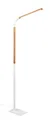 Trio Leuchten Stehleuchte Norris 445210131, Metall Weiß matt, Holz naturbelassen, inkl. 11 Watt LED, Dimmer