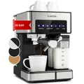 Klarstein Arabica Comfort Siebträgermaschine 1350W 20 Bar 1,8l Touch-Bedienfeld 10035655