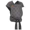 Hoppediz Hop-Tye Advanced - 4-in-1 Babytrage für Neugeborene ab Geburt - Halfbuckle Tragehilfe mit Tuchträgern - mitwachsend bis 20 kg - Design Malmö stone
