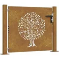vidaXL Gartentor 105 x 80 cm Cortenstahl Baumdesign 153214