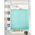 Sonello Plissee ohne Bohren Rollo Klemmfix für Fenster & Tür Lichtschutz, blickdicht, ohne Bohren, verspannt, Klemmfix, 100cm x 100cm Türkise Faltrollo, Easyfix, Sonnenschutzrollo, Jalousie 100 cm x 100 cm
