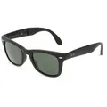 Ray-Ban RB 4105 FOLDING WAYFARER Herren-Sonnenbrille Vollrand Quadratisch Kunststoff-Gestell, schwarz