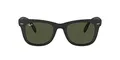 Ray-Ban Herren Folding Wayfarer Sonnenbrille, Schwarz (Schwarz/ Klassisch Grün), 50 mm EU