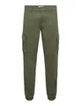 ONLY & SONS Herren Cargo Hose ONSCAM Stage 6687 - Tapered Fit - Grau W27-W38, Größe:36W / 34L, Farbe:Olive Night 22016687