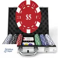 Pokerkoffer Heitok 300 Stück Alu-Koffer Chips Würfel Karten