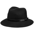 Lierys Filzhut (1-St) Filzhut mit Lederband, Made in Italy schwarz S (54-55 cm)