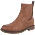 Ital-Design Vielseitige Damen Stiefel mit elastischen Einsätzen Stiefelette (90649024) Blockabsatz Chelsea Boots in Camel braun 39 EU