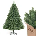 Salcar Künstlicher Weihnachtsbaum 180 cm Nordmanntanne Tannenbaum 730 Spitzen Naturgetreuer mit Klappsystem