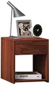 VCM Nachtschrank | Maße Nachttisch ca. H. 40 x B. 35 x T. 35 cm | Schublade und offenes Fach | Nachttisch - Sledo Mini Kern-Nussbaum