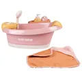 Smoby – Baby Nurse Puppen-Badewanne – Elektronisches Spielmodul mit Wasserstrahlen, LED-Licht, Blasen & Zubehör – Spielzeug für Puppen bis 42 cm (Puppe Nicht enthalten), für Kinder ab 3 Jahren