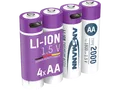 ANSMANN Typ 2000, 4 Stück Mignon AA Akku, Li-Ion, 1.5 Volt, 2000 mAh