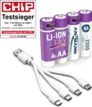 ANSMANN Akku Mignon AA Typ-C Anschluss Li-Ion 1800mAh 1,5V, 4 Stück