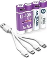 ANS 1312-0036 - Li-Ion Akku, AA (Mignon), 1800 mAh, 1,5 V, 4er-Pack