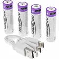 ANSMANN® 1312-0036 Li-Ion Akkus Mignon AA Typ 2000, 4 Stk.