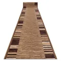 rugsx Antirutsch Teppichläufer Adagio beige - moderner Kurzflor für Küche, Flur & Wohnzimmer, Meterware, 80x1000 cm