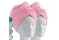 ELEXACARE Turban-Handtuch Haarturban mit Knopf, Mikrofaser (2-St), Turbanhandtuch mit Knopf und Schlaufe