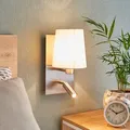 Wandleuchte Lindby, Aiden, Grau, für Wohnzimmer, Stoff / Textil, Modern - 14 - 30.8