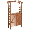 vidaXL Pergola mit Tor 116x40x204 cm Massivholz Tanne