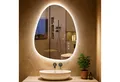 PESENXAN Badspiegel LED Badezimmerspiegel, Asymmetrischer LED-Spiegel, mit Memory-Funktion (1-St), 3 Lichtfarbe, Beschlagfrei, Dimmbar, 65x50cm