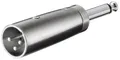 Goobay 27452 XLR Adapter, AUX Klinke 6,35 mm mono Stecker zu XLR Stecker - XLR-S