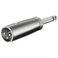 2 Stück XLR- Adapter  3-pol. XLR-Stecker > 6,35mm mono Stecker