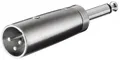 XLR-Adapter, AUX-Klinke 6,35 mm, (2-polig) Mono-Stecker zu XLR-Stecker((3-polig)