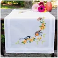 Vervaco Kreativset Vervaco Bedruckter Tischläufer Stickset "Heimische Singvögel", (embroidery kit by Marussia)