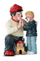 GILDE Clown Gib Mir Fünf aus Kunstharz - Deko Figur und Sammlerstück - Mehrfarbig, 11 cm hoch, 8 cm breit, 7 cm tief