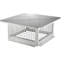 VEVOR Schornsteinabdeckung Edelstahl 304 Kaminhaube 582x582x245mm Kaminabdeckung Vogelschutz Regenhaube Schornsteinhaube 2 Installationsmethode Kaminhut kompatibel mit verschiedenen Schornsteintypen