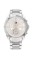 Tommy Hilfiger Multi Zifferblatt Quarz Uhr für Damen mit Silbernes Edelstahlarmband - 1782384