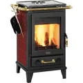 Kaminofen Fireplace Florenz Keramik Bordeaux mit Kochplatte 7kW