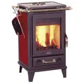 Fireplace Florenz Kaminofen 7 kW Stahl Schwarz Keramik Bordeaux Kochen K1551_b