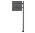 ML-DESIGN Standbriefkasten Briefkasten Postkasten mit Zeitungsfach, inkl. Standfuß, Briefkastenanlage mit Ständer Anthrazit 120cm Mailbox mit Pfosten