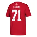 adidas NHL T-Shirt Detroit Red Wings Dylan Larkin #71 rot Logo Eishockey (X-Large)