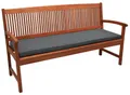 Beautissu Loft BK Auflage Bankkissen Sitzkissen, 120x48x5cm Graphitgrau